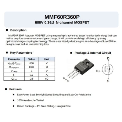 Транзистор MMP60R360P TO-220