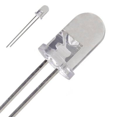 Светодиод 5mm  жълт CLEAR 12.5mcd