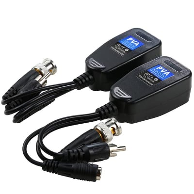 Видео балун Bnc към Rj45 Video Balun + захранване+звук