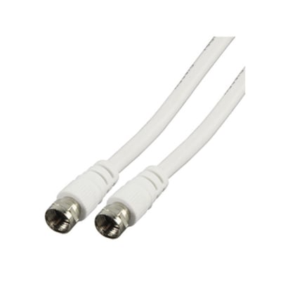 КАБЕЛ F PLUG - F PLUG 1.5m бял