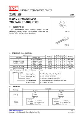 Тиристор XL1225 /ML1225  TO-92