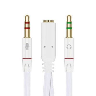 Слушалки Микрофон Конвертор 3.5mm Stereo Female X 2 Stereo Male Headset Microphone Speaker Splitter 20 cm