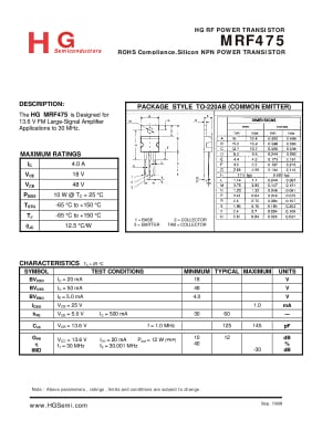 Транзистор MRF475
