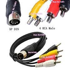 Кабел CABLE DIN 5pin мъжка to 4 RCA мъжки