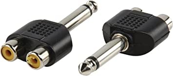 Букса 6.3mm mono -2 RCA женски
