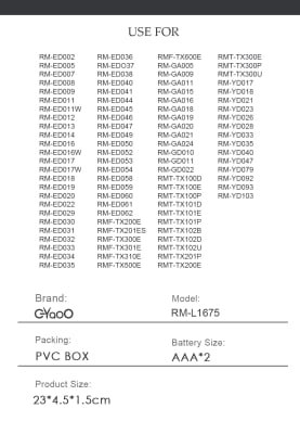Дистанционно управление SONY RM-L1675 SONY
