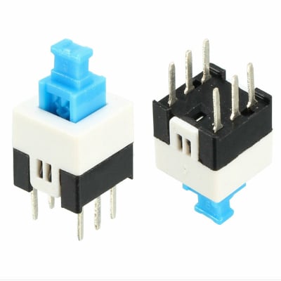 Задържащ бутон с ключ  2x 3pins 7x7mm