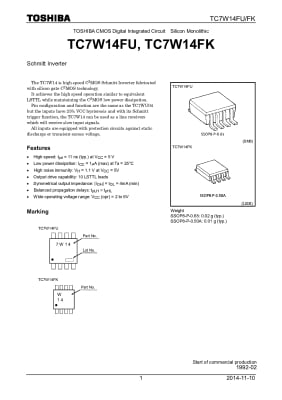 Интегрална схема TC7W14F SO-8