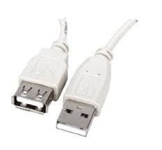 Кабел CABLE USB 2.0  мъжки-женси сив 3 m