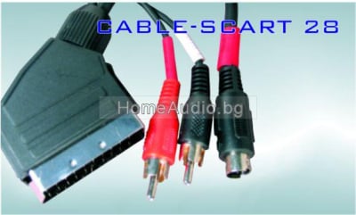 Кабел SCART-SVHS 4P +2xRCA