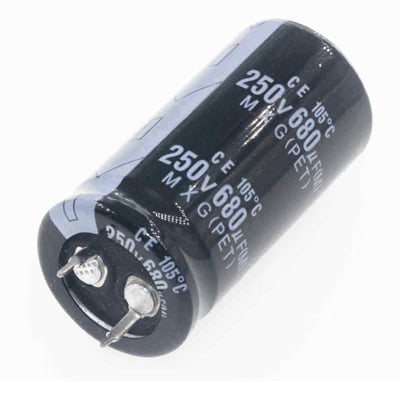 Кондензатор електр.680MF 250V HC 105\'C