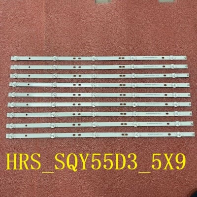 Диодни ленти комплект 9 бр/pcs HRS_SQY55D3_5X9_2W с лепенка за прикрепване