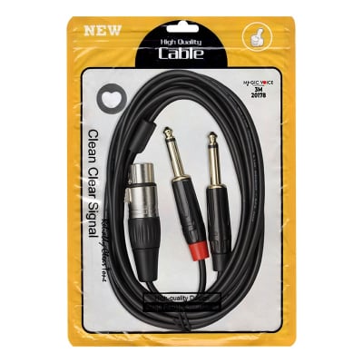 Кабел CABLE CANON Female Socket to 2x 6.3 mm Mono Jack