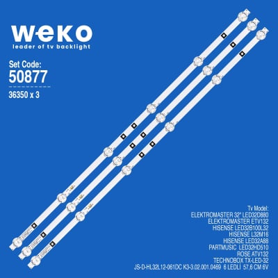 Диодни ленти комплект 3 бр/pcs JS-D-HL32L12-061DC