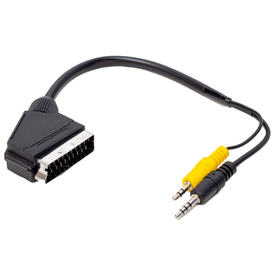 Кабел SCART TO 2x3.5mm STEREO JACK 4PIN