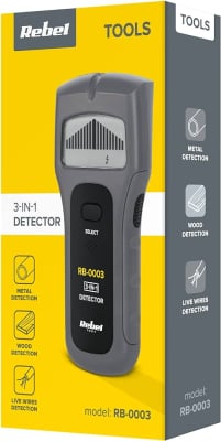 Детектор Rebel Tools 3 в 1 за откриване на метали , напрежение и дърво