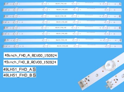 Диодни ленти комплект 8 бр/pcs LED Backlight 49LH51 set-8