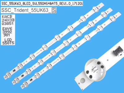 Диодни  ленти комплект 3 бр/pcs SSC_55LJ55_FHD_B/55UJ63_B_8LED_REV02