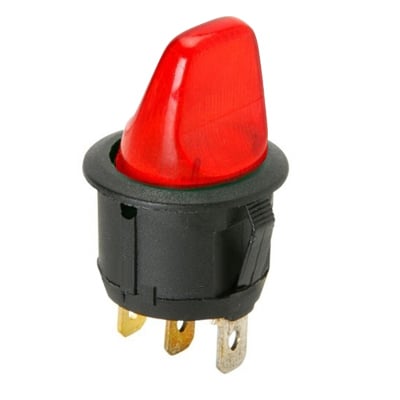 СК ключ 3P ON-OFF 6A/250VAC ЧЕРВЕН