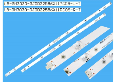 Диодни ленти комплект 12 бр/pcs  LB-GM3030-GJ0D22586X11PC09-L-R с лепенка за прикрепване