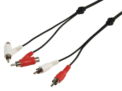 Кабел 2 RCA plug to 2 rca plug +2 RCA socket