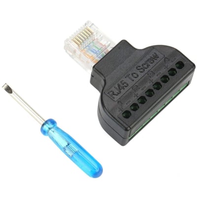 Букса PM-24267 RJ45 CAT5/6/7 TO 8 PIN SCREW TERMINAL