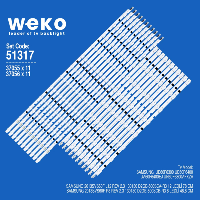 Диодни ленти комплект 22 бр/pcs . 2013SVS60F L12/R8