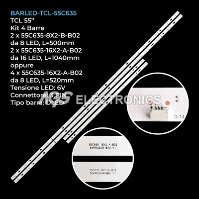 Диодни ленти комплект 6 бр/pcs 55HR330M16A0 V1 55HR330M08B0 V1