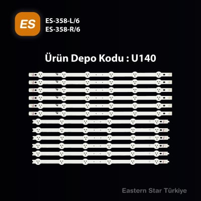 Диодни ленти комплект 12 бр/pcs 42\" ROW REV1.0 с лепенка за прикрепване