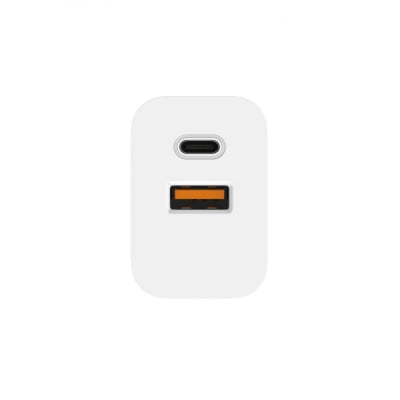 Адаптер 25W 2изх. PD(25W)+QC3.0(20W) SuperFast USB-C - Бял