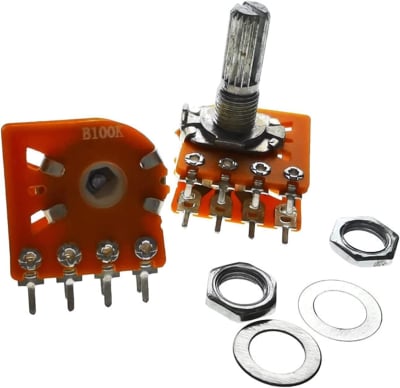 Потенциометър 2x10Kohm 8P