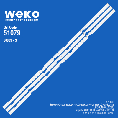 Диодни ленти комплект 3 бр/pcs RF-BS400S30-0801S-12
