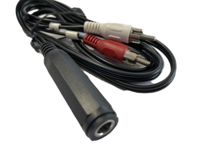 Кабел с накр.2RCA- 6.3 str SOCKET FEMALE 1.5m