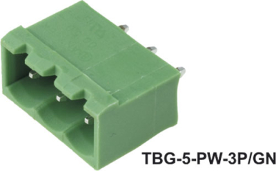 Pcb клема  с 3 пина TBG-5-PW-3P/GN