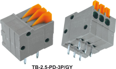 Pcb клема  с 3 пина TB-2.5-PD-3P/GY