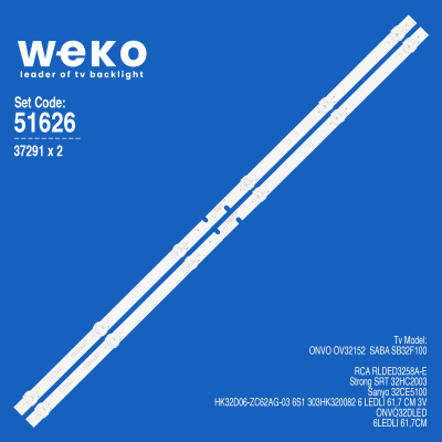 Диодни ленти комплект 2 бр/pcs Led Backlight HK32D06-ZC62AG-03 6S1 SET2
