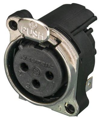 Конектор  XLR  гнездо женски  PIN: 3 ъглов NTR-NC3FBH2