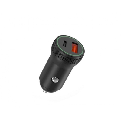 Зарядно за кола Dual Hoco Type C + USB QC3.0 Power Delivery 18W