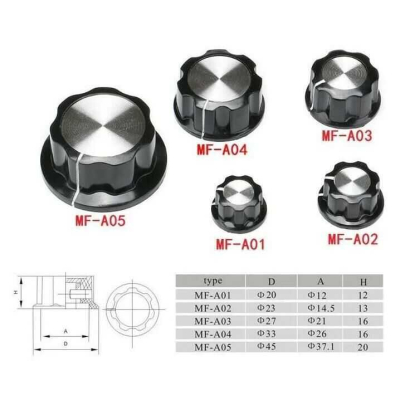 Копче за потенциометър 23.6x15.7 Ф6 mm
