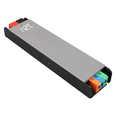 Захранващ блок за LED 12V 15A  тънък + дисплей за напрежение