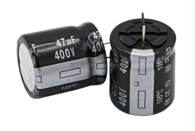 Кондензатор електр.47MF 400V  105\'C