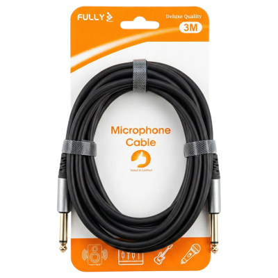 Кабел екраниран с накрайници моно жак мъжки 6.3 mm - 6.3 mm