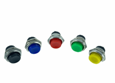 БУТОН кръгъл бутон, без заключване, нулиране, 3A 125V