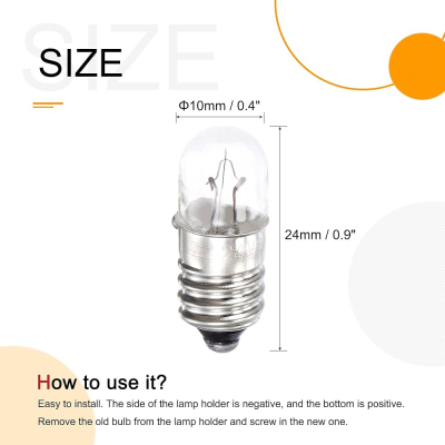 Лампа мини 6.3V 300mA E10