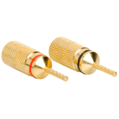 Кабелен накрайник -2 pcs Златен 12 AWG щифт за високоговорител 6mm