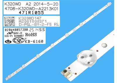 Диодни ленти комплект 3 бр/pcs LED225 4708-K320WD-A4213K01/A-CNK320D715