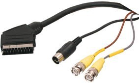 Кабел SCART към 2x BNC и DIN 5-Pin 1.5m