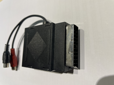 ПРЕХОДНИК Scart plug/socket + 2 phono sockets (audio)