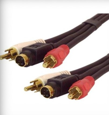 Кабел S-Video и 2 RCA композитен аудио видео1.5M