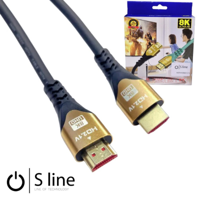 Кабел Sline 1.5 метра 8K HDMI 2.1 мъжки-мъжки